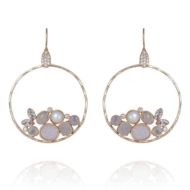 Ivory Cluster Hoop