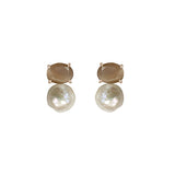 Ceres Beige Baroque Studs