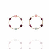 Rouge Circular Studs