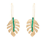 Latarra Green Leaf Earrings