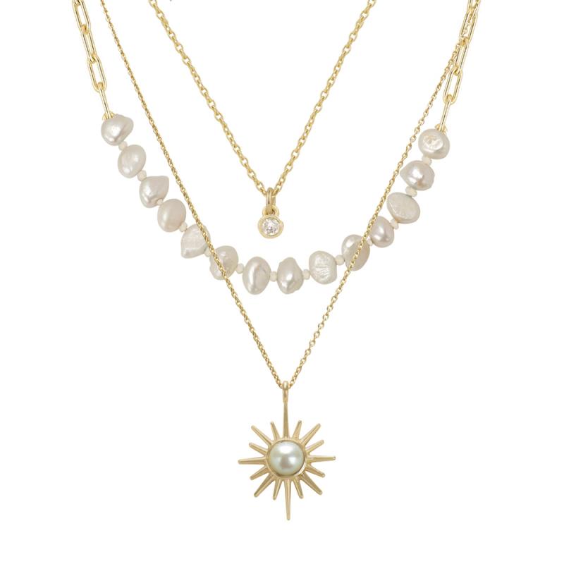Eleri Pearl Layered Necklace