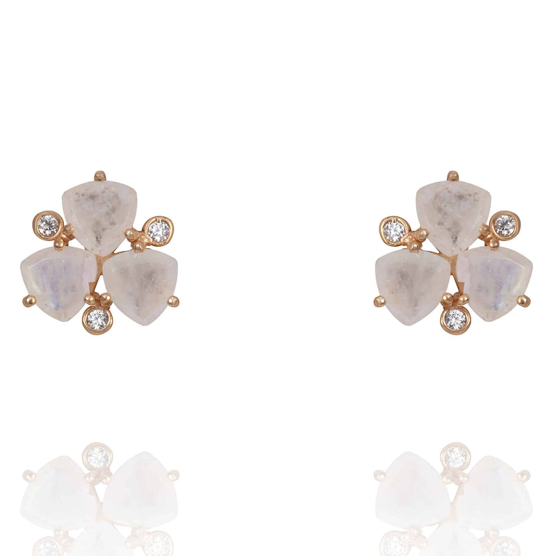 Ivory Moonstone Studs